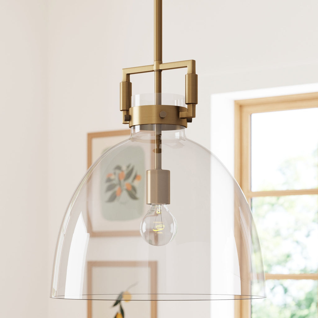 Glass Dome Shade Ceiling Pendant Light