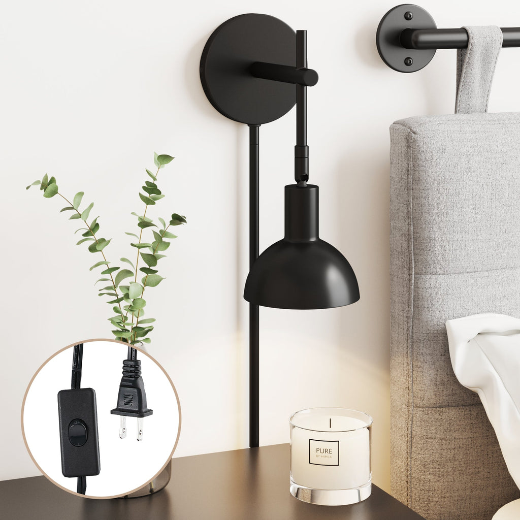 Plug-In Adjustable Metal Wall Light