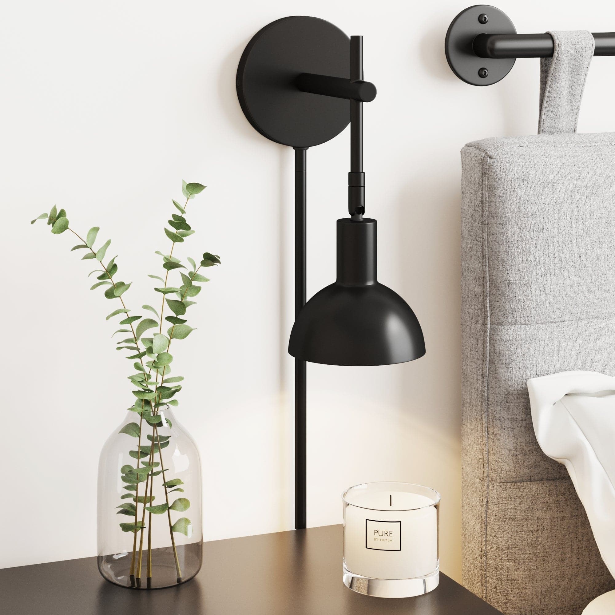 Plug-In Adjustable Metal Wall Light