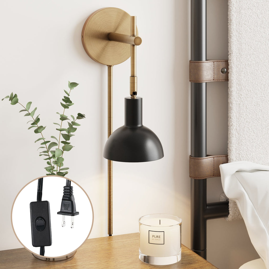 Plug-In Adjustable Metal Wall Light