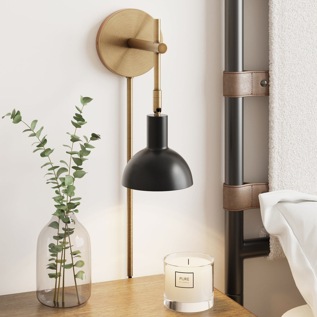Plug-In Adjustable Metal Wall Light