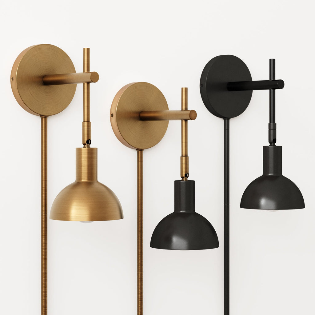 Plug-In Adjustable Metal Wall Light