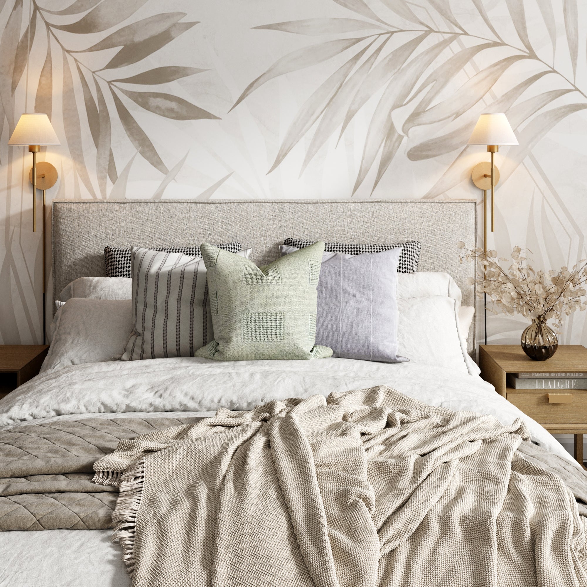 Plug-in Cotton Shade Wall Lights