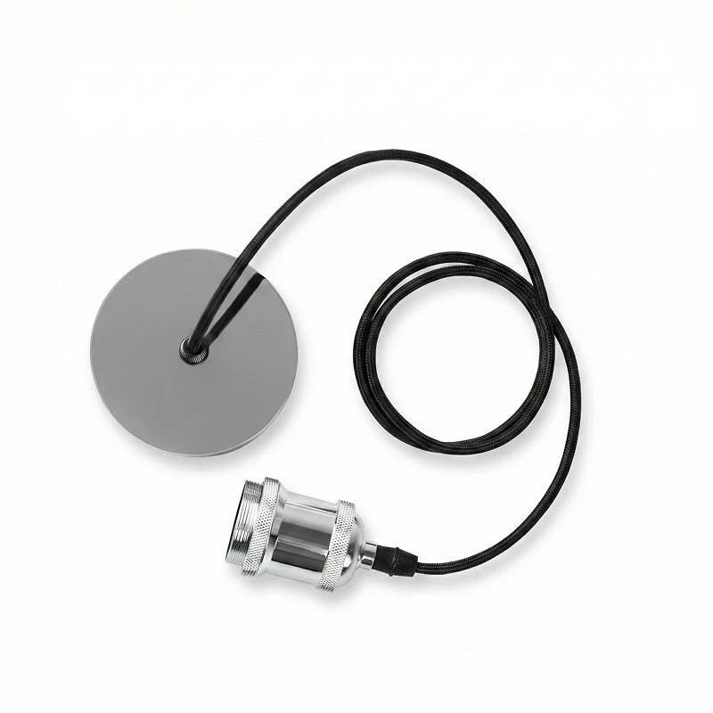 Black Fabric Pendant Cord Kit