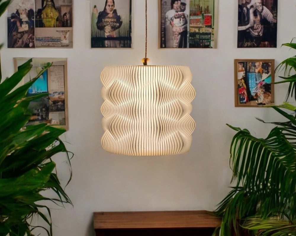 3D Printed Linen Pendant Light