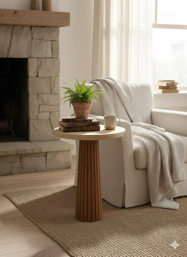 Solid Linden Mushroom Table