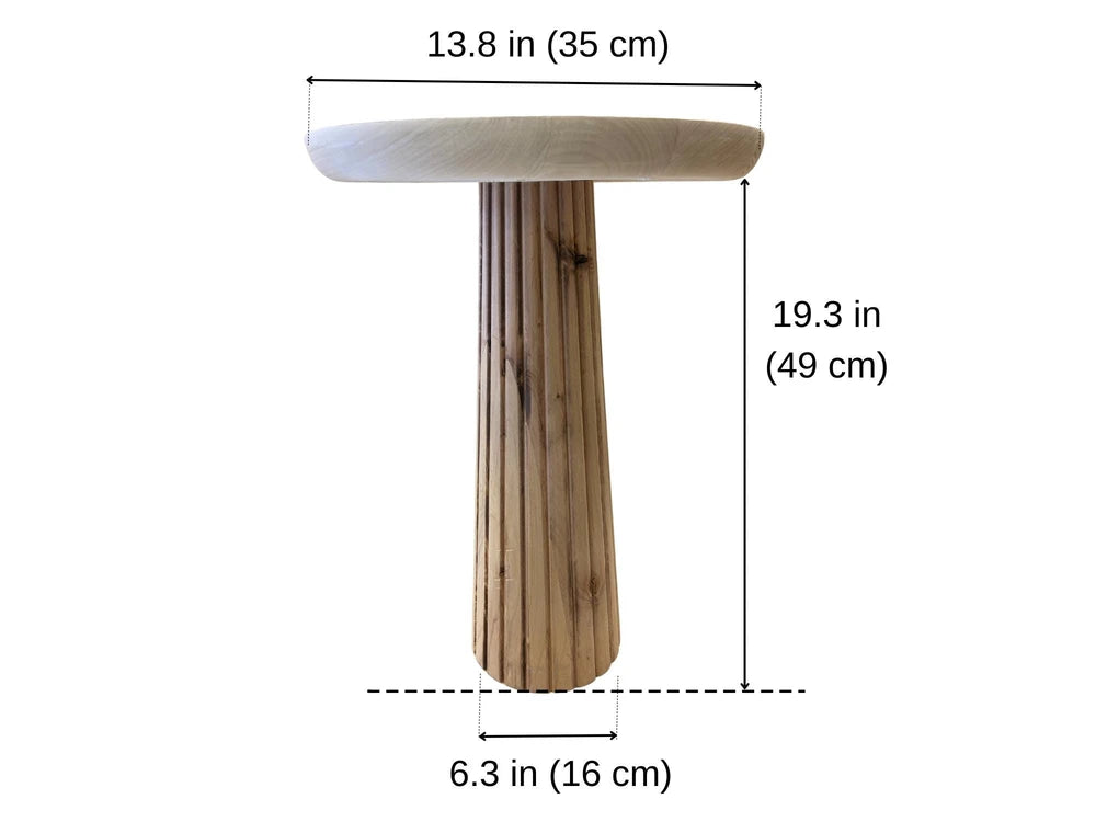 Solid Linden Mushroom Table
