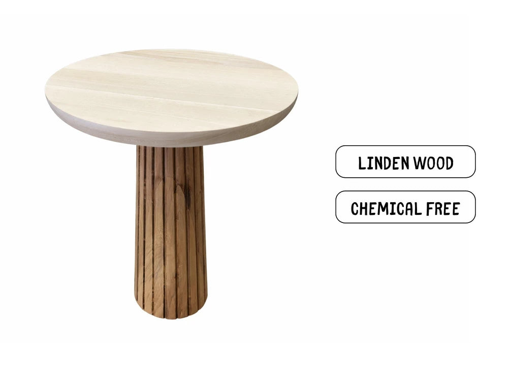 Solid Linden Mushroom Table