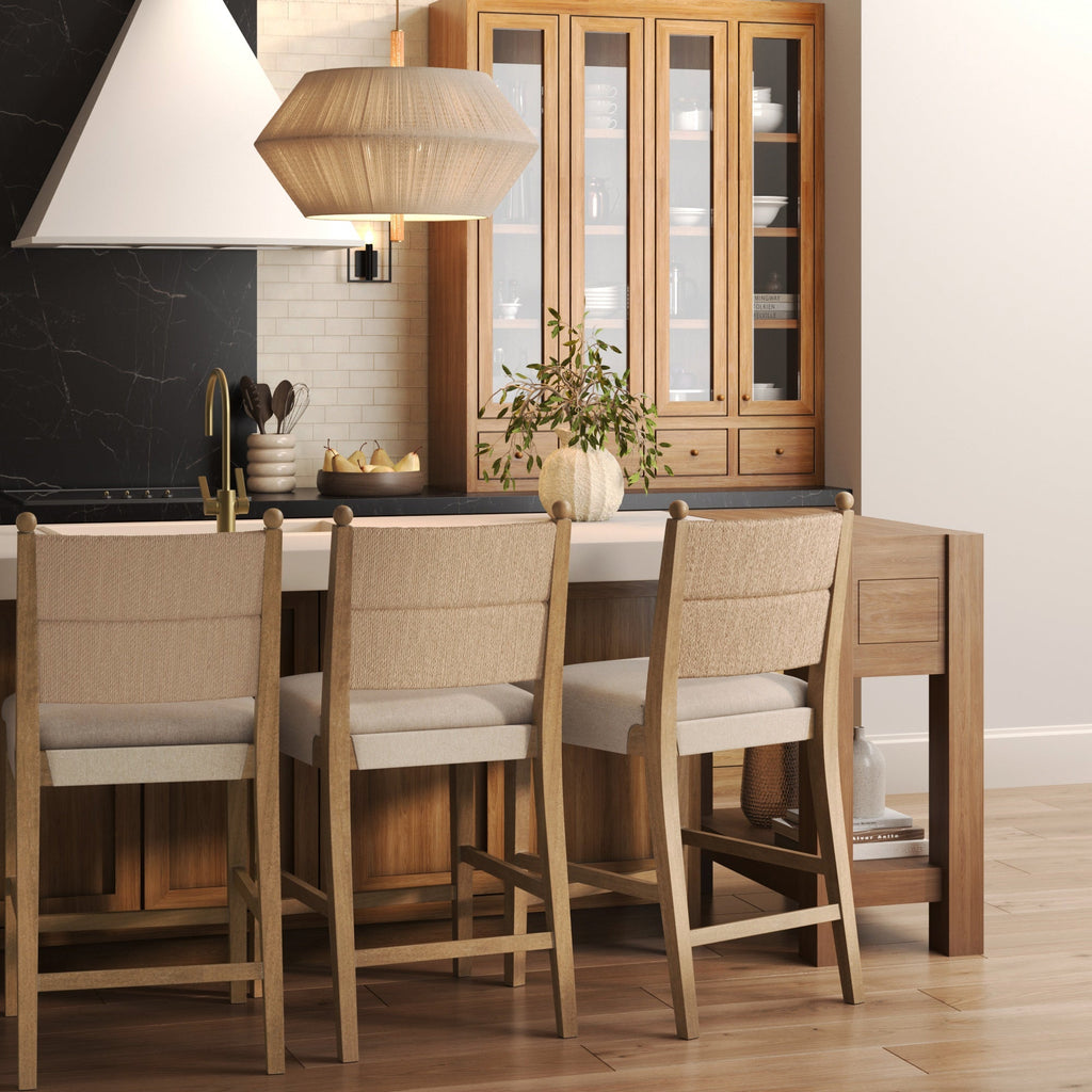 Seagrass & Wood Bar Stool