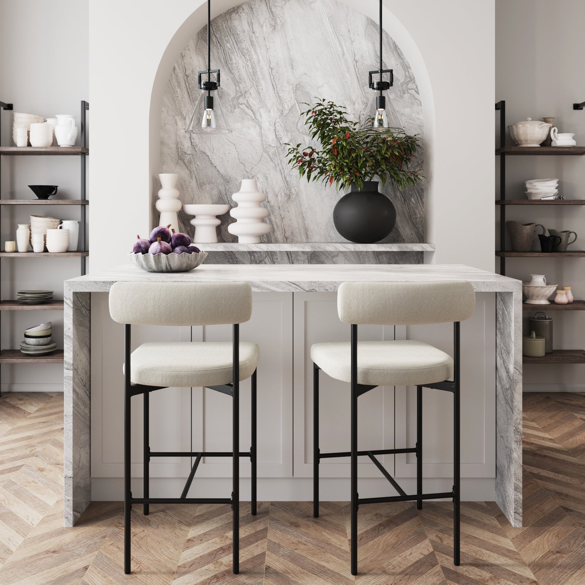 Boucle Bar Stool