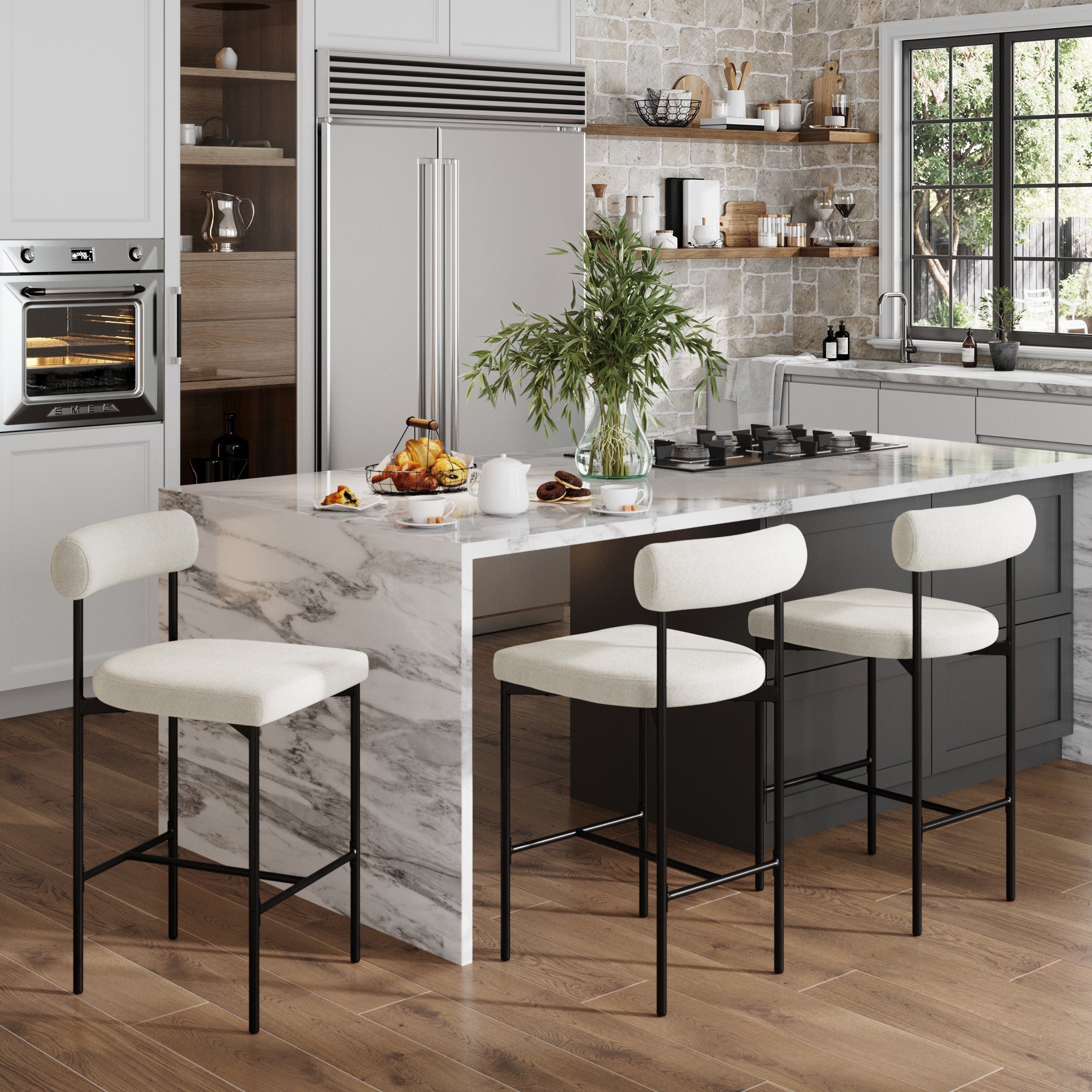 Boucle Bar Stool