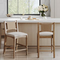 Seagrass Back Arched Footrest Bar Stool