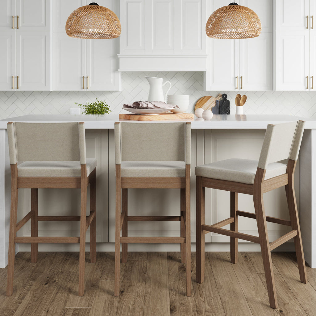 Wood Upholstered Bar Stool