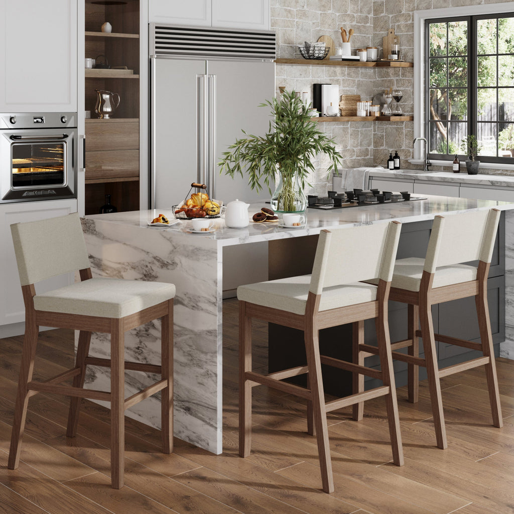 Wood Upholstered Bar Stool