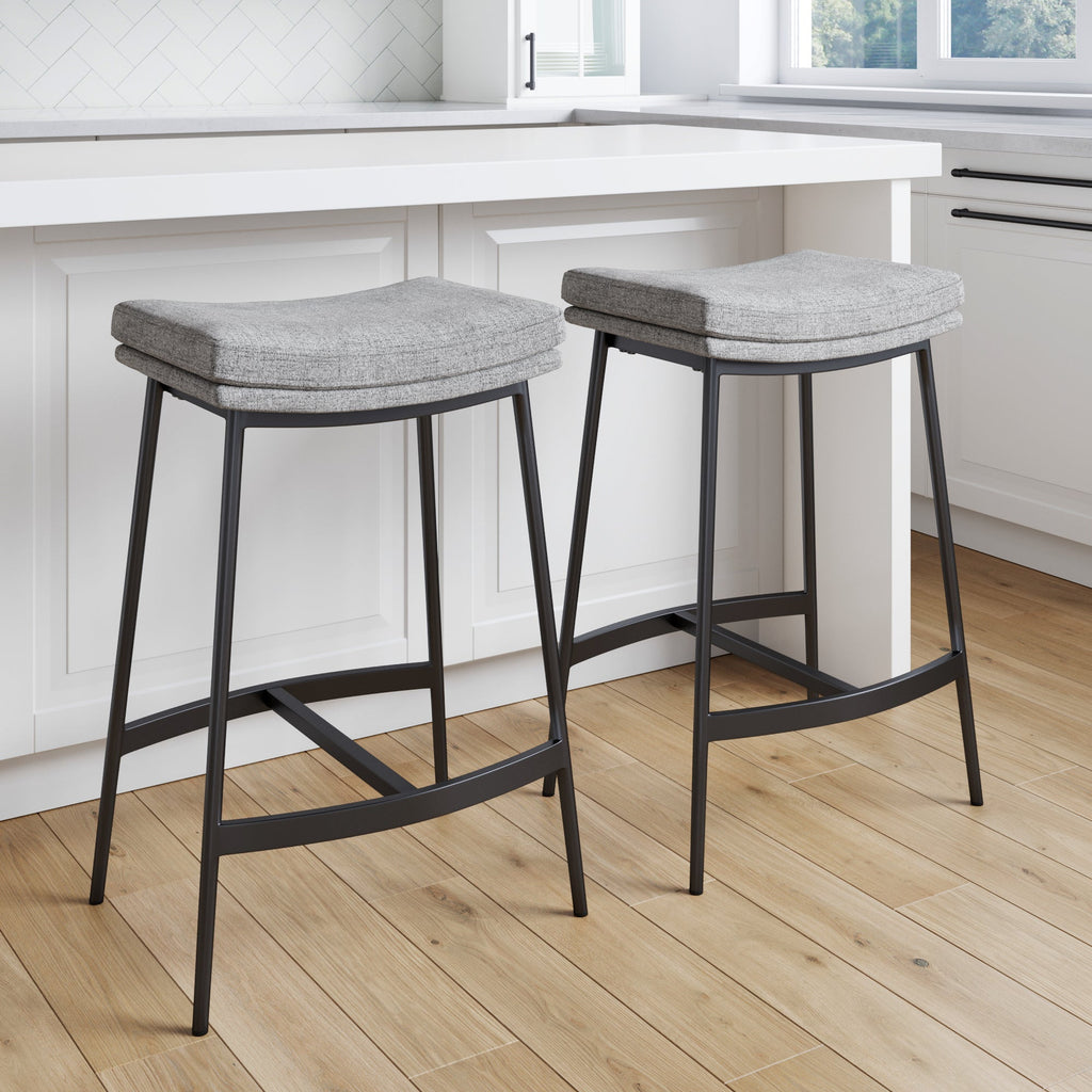 Upholstered Saddle Bar Stool