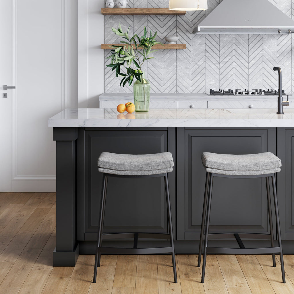 Upholstered Saddle Bar Stool