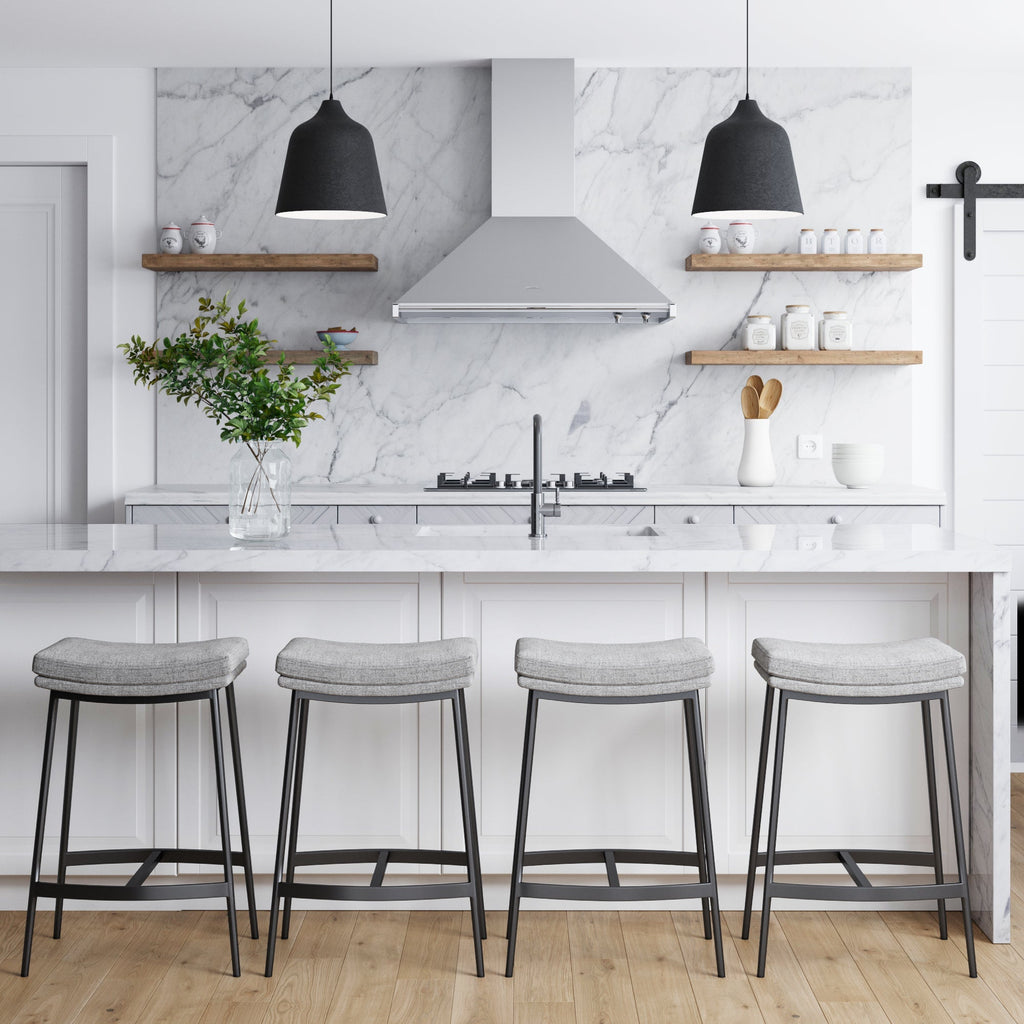 Upholstered Saddle Bar Stool