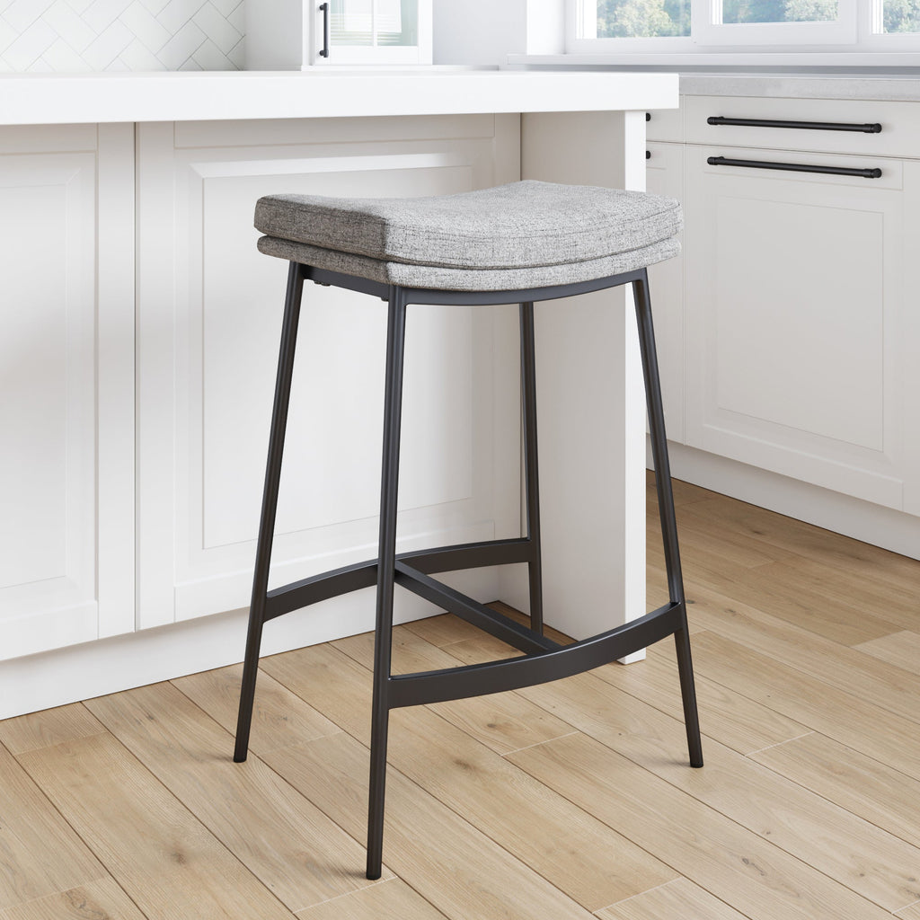 Upholstered Saddle Bar Stool