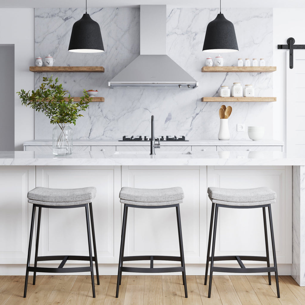 Upholstered Saddle Bar Stool
