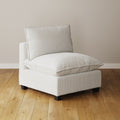 Modern Cloud Sofa Armless Seat Pearl White (Modular Sofa Part)
