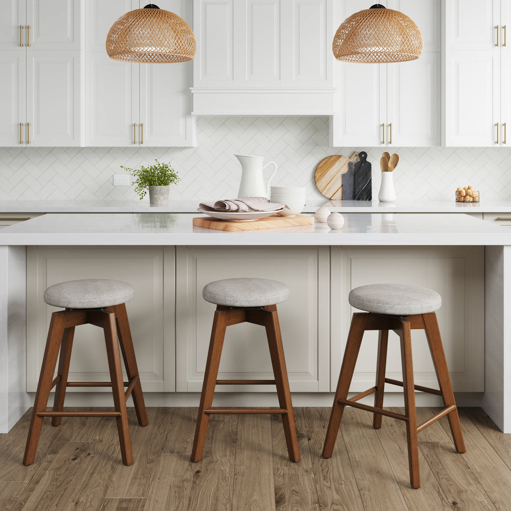 Wood Swivel Bar Stool