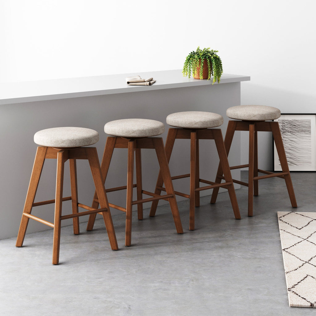Wood Swivel Bar Stool