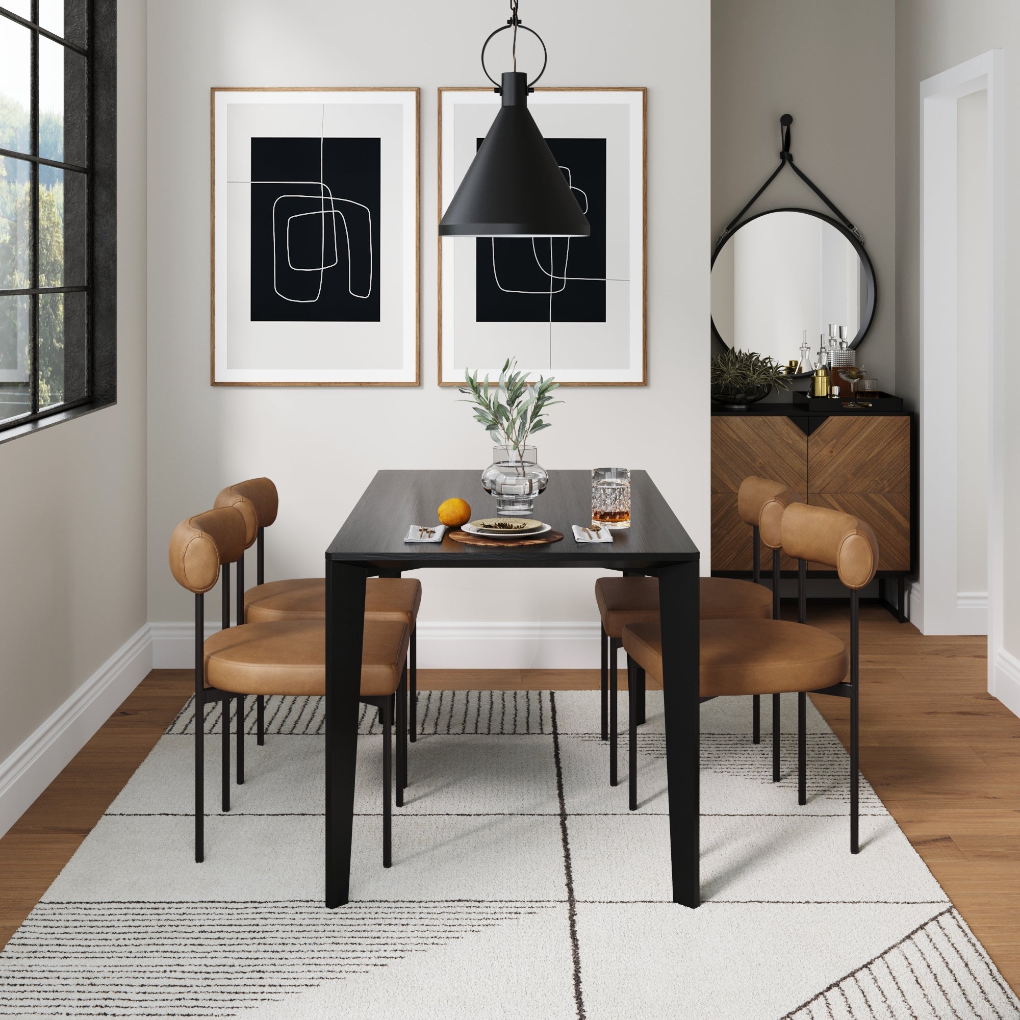 Faux Leather Modern Dining Chair
