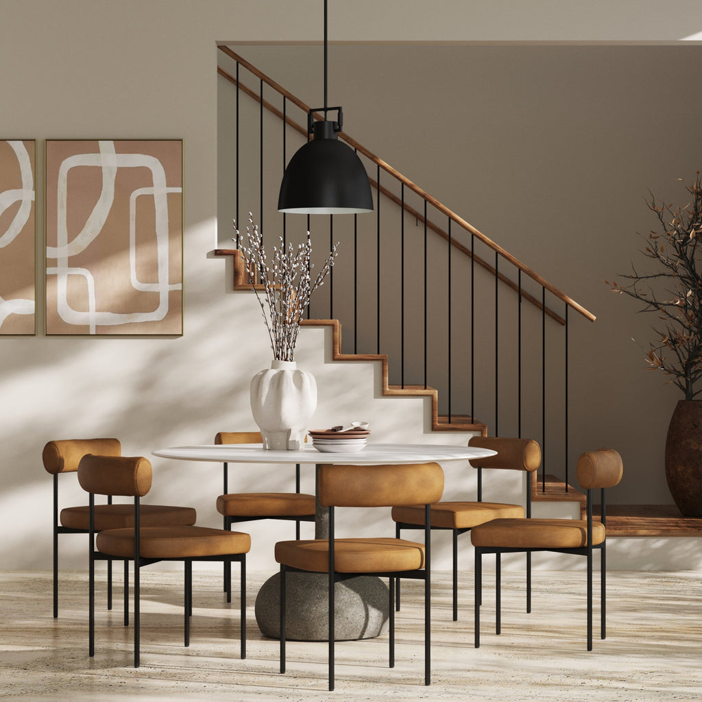 Faux Leather Modern Dining Chair