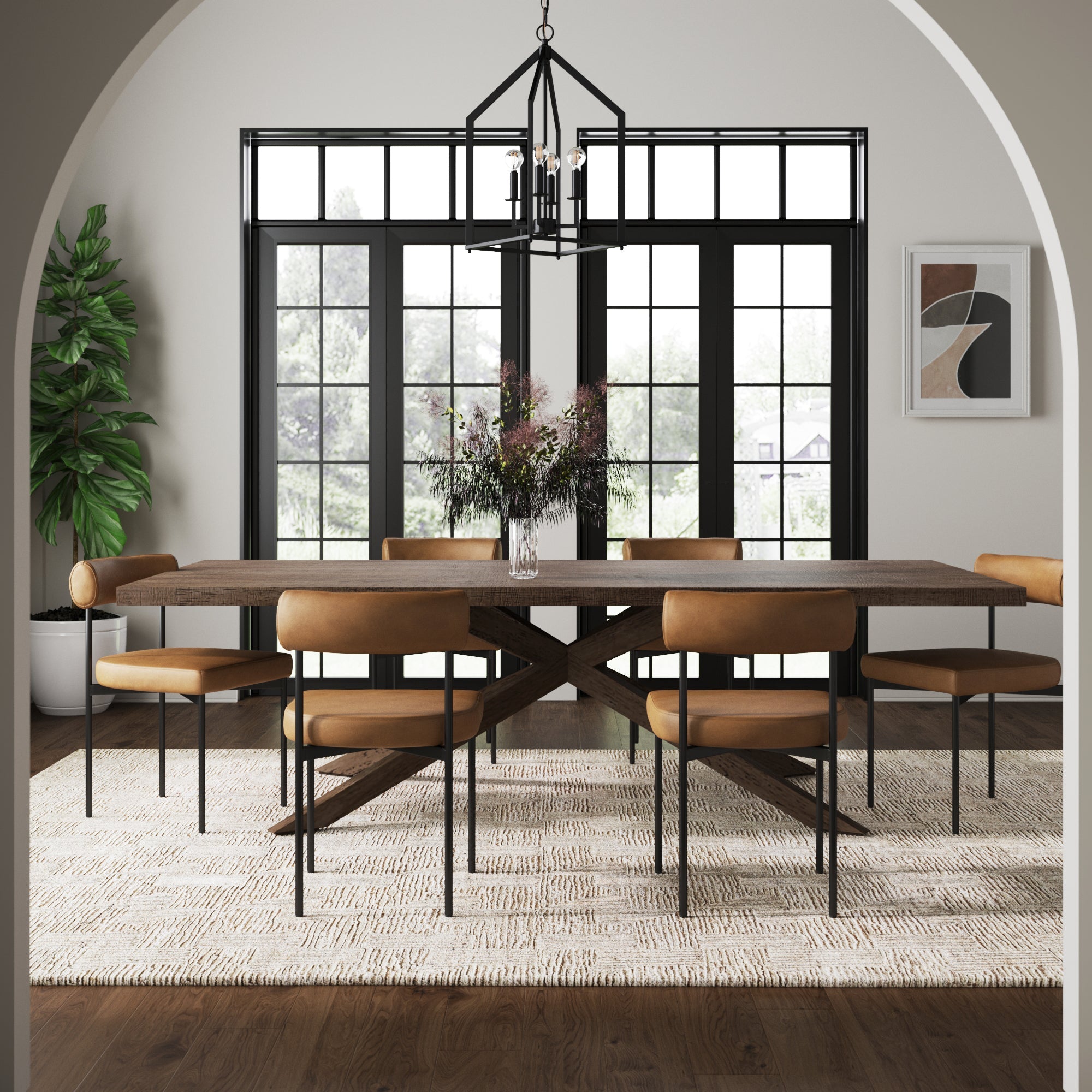 Faux Leather Modern Dining Chair