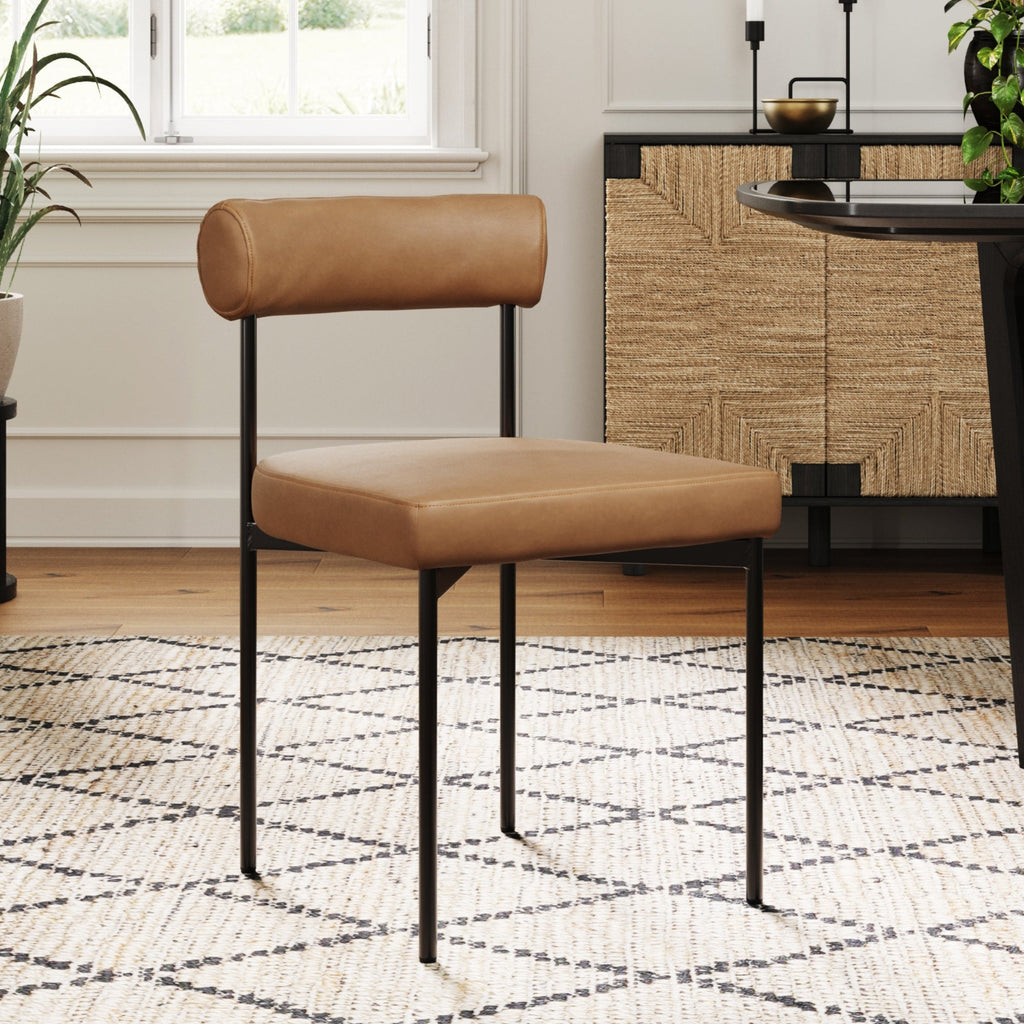 Metal Upholstered Modern Dining Chair