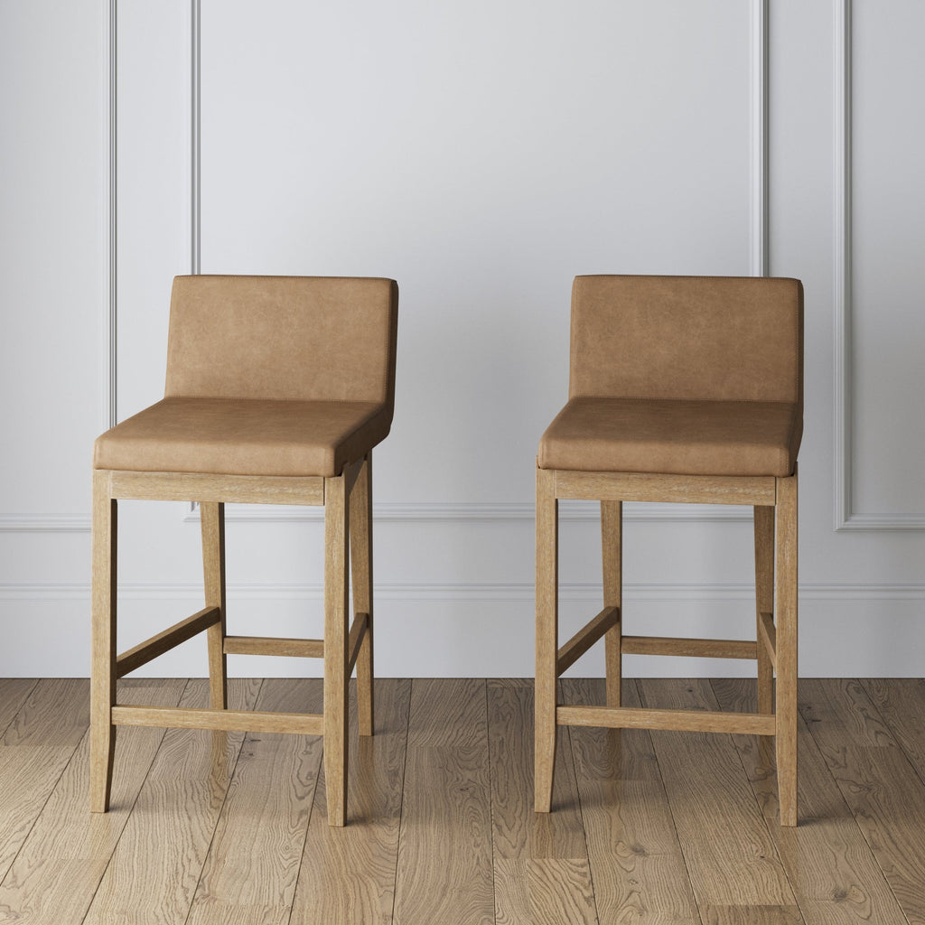 Faux Leather Bar Stool