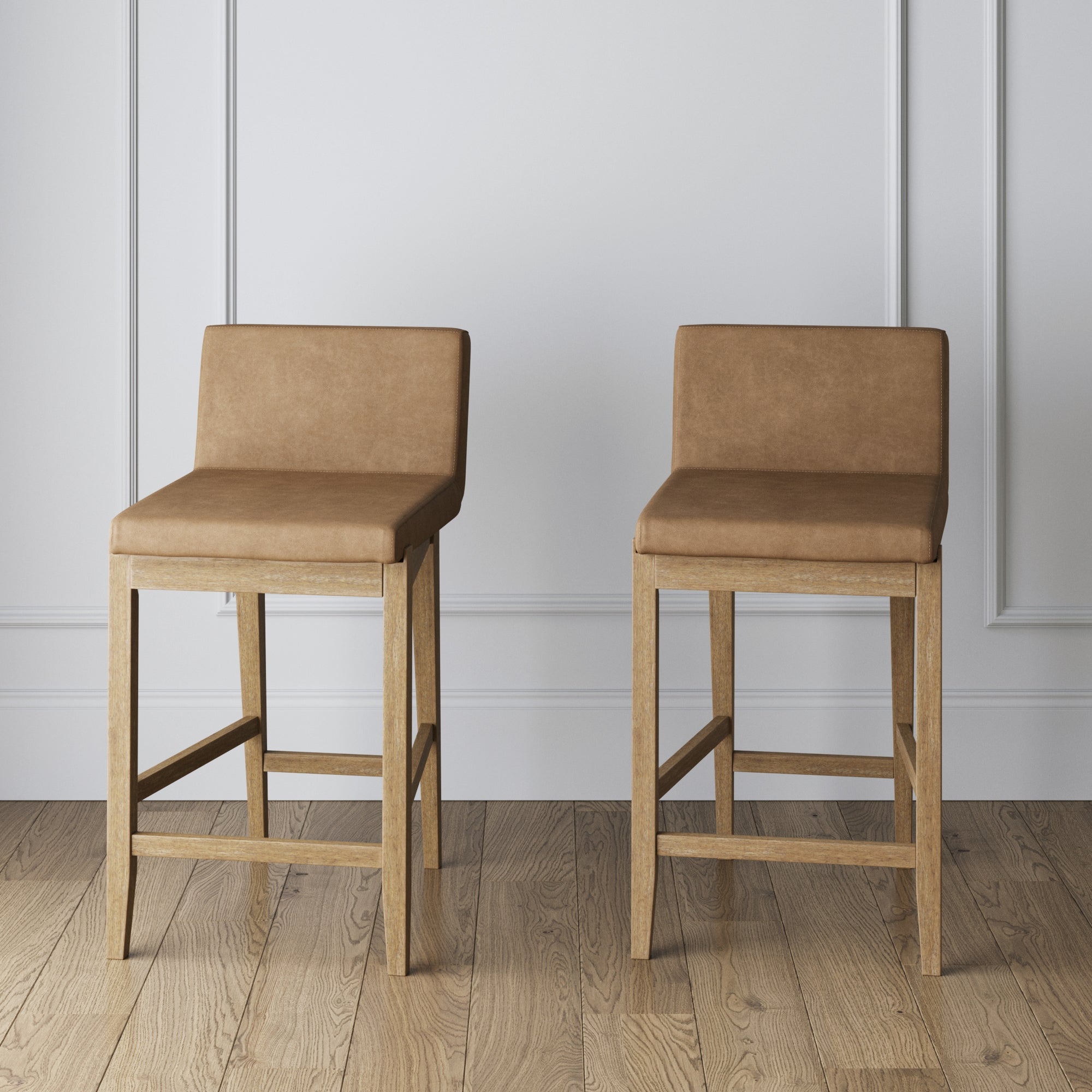 Faux Leather Bar Stool