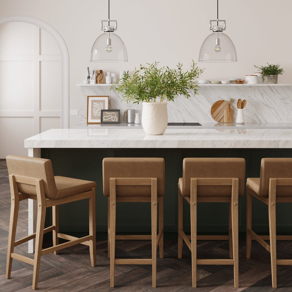Faux Leather Bar Stool