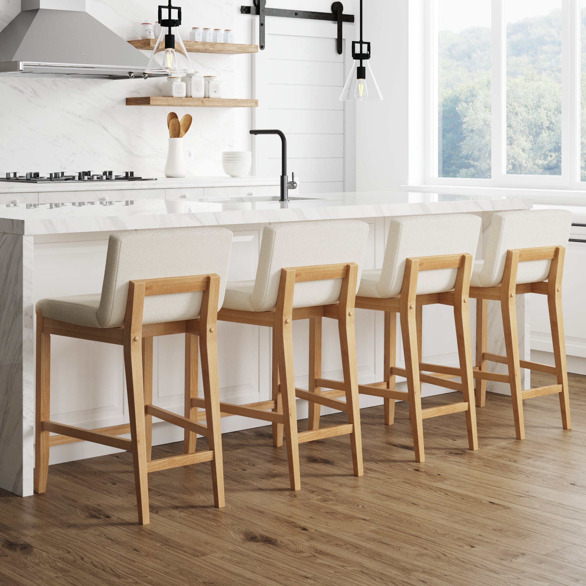 Boucle Bar Stool