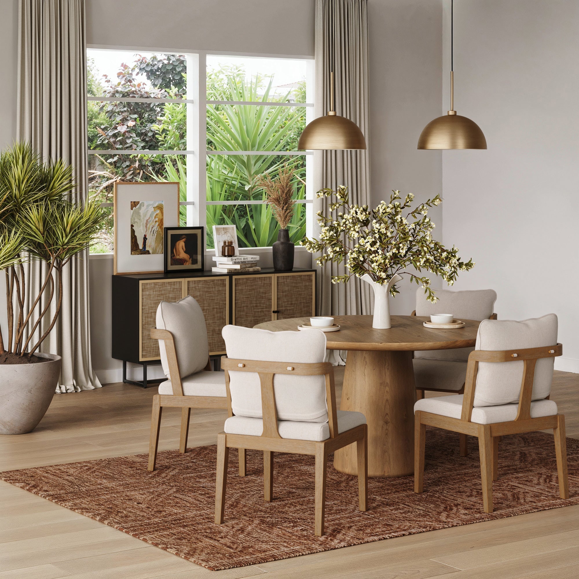 Scandinavian Dining Chair with Back
