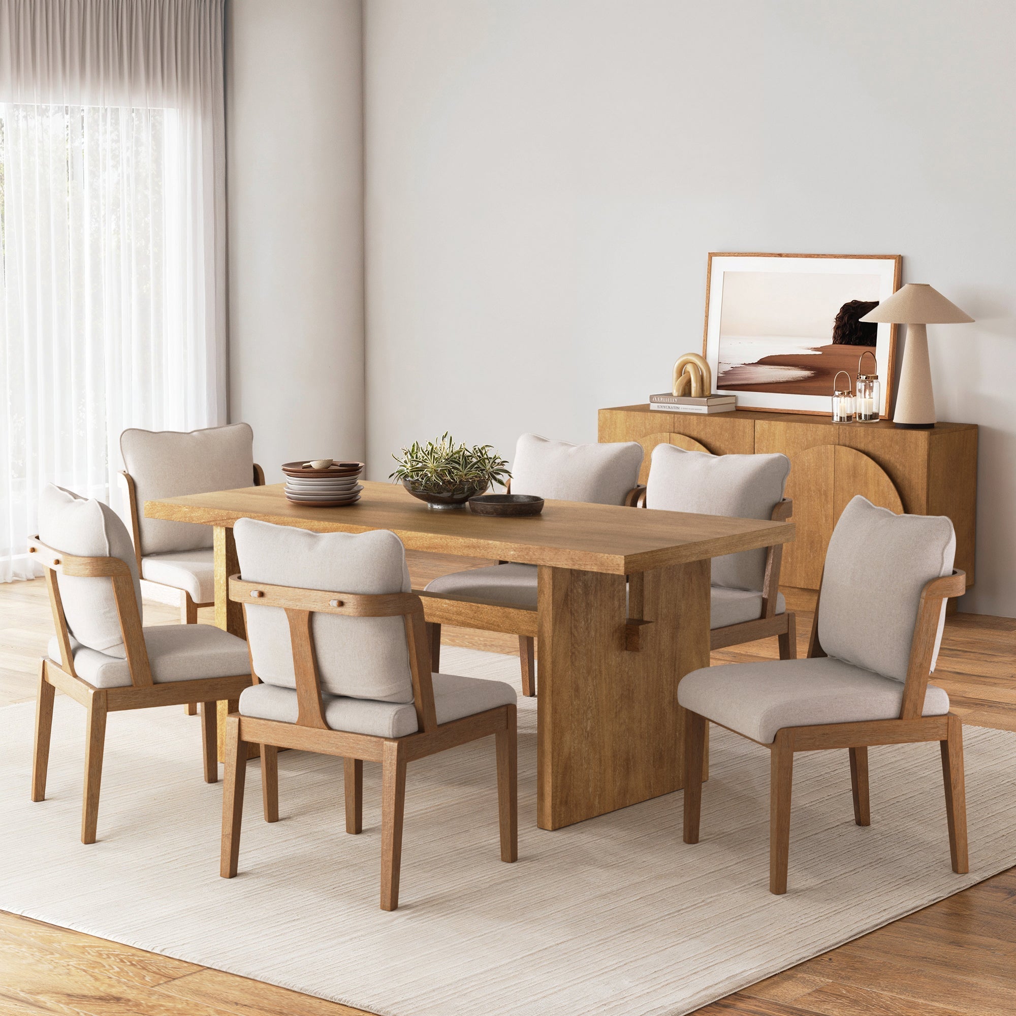 Scandinavian Dining Chair with Back