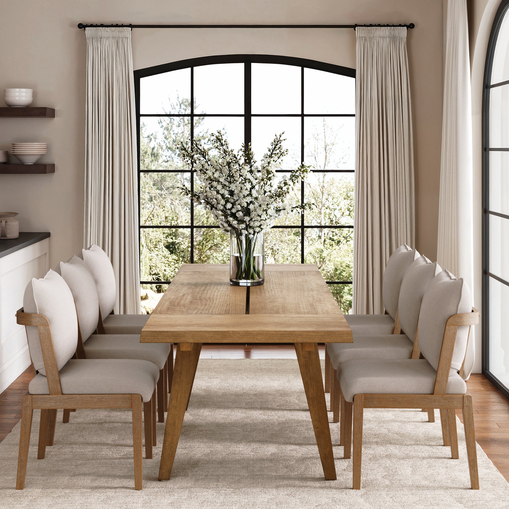 Scandinavian Dining Chair with Back