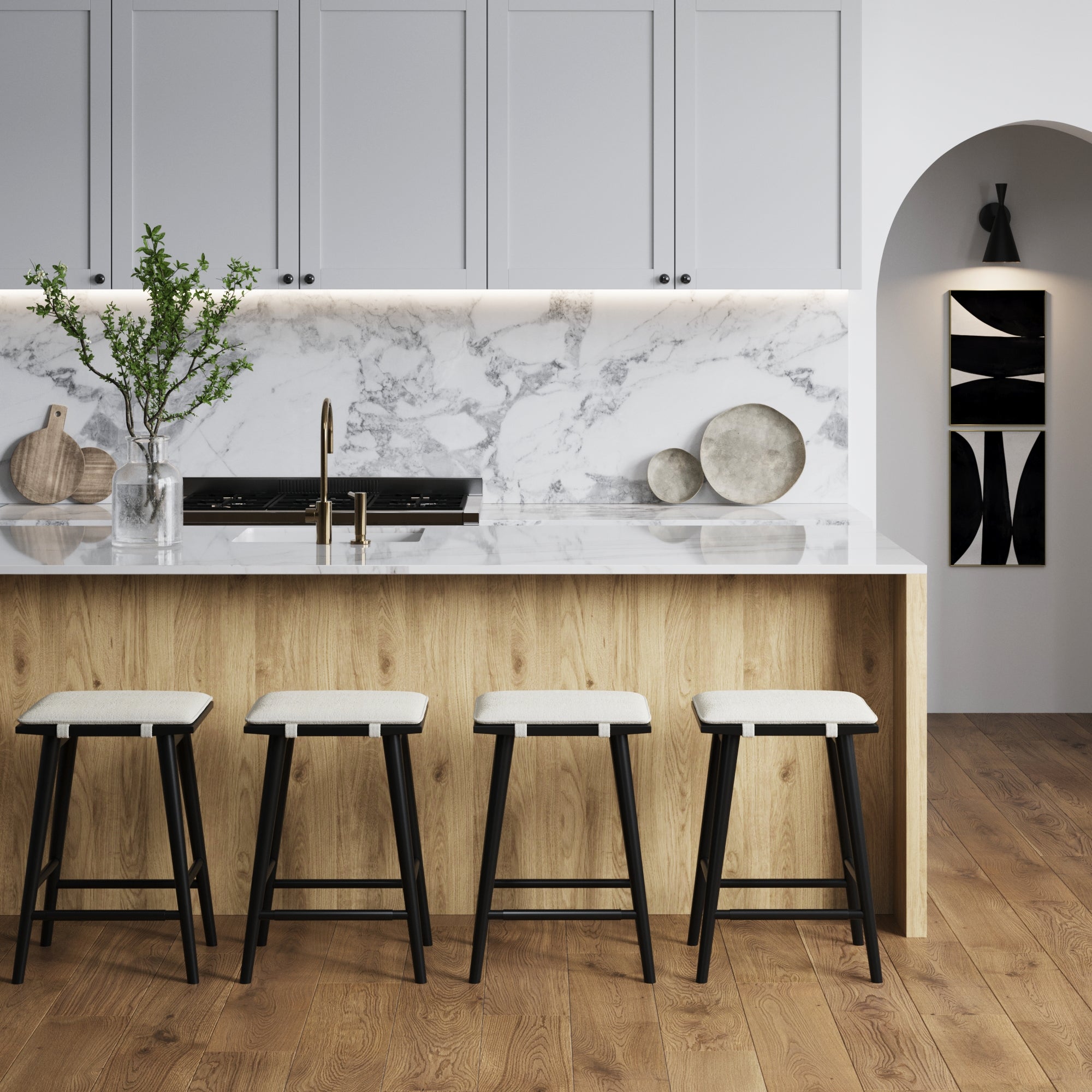 Boucle Bar Stool