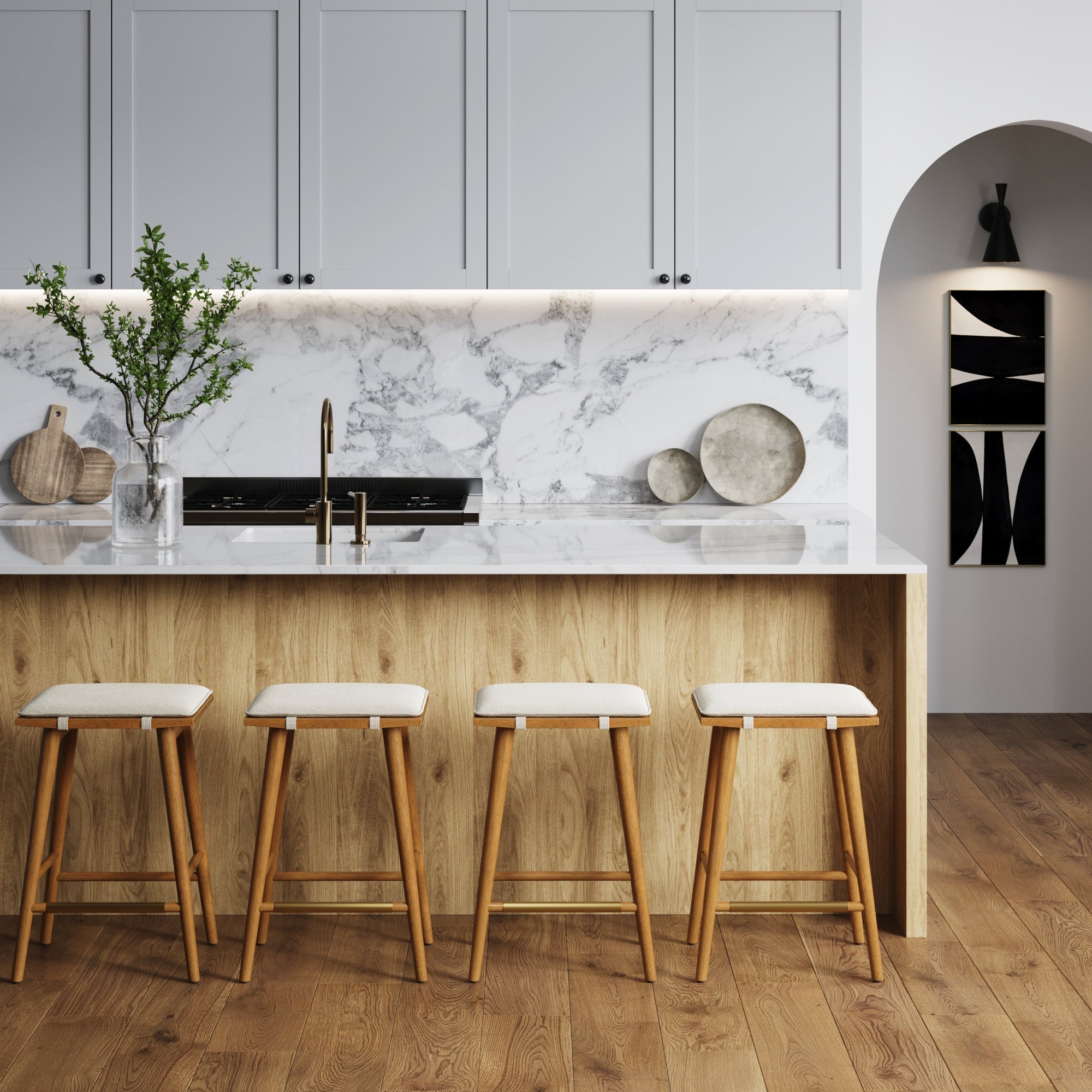 Boucle Bar Stool