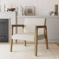 Wood & Faux Leather Upholstered Accent Chair
