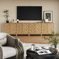 Mid Century Modern TV Stand Console with Doors for TVs up to 100"