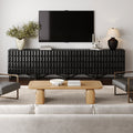 Modern TV Console with Textured Front for TVs up to 100"