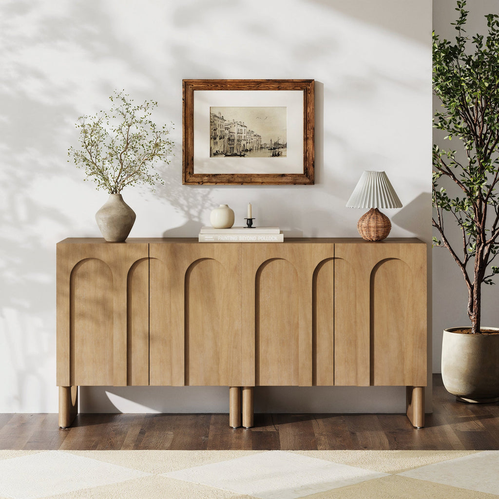 Mid Century Modern Credenza Console Cabinet