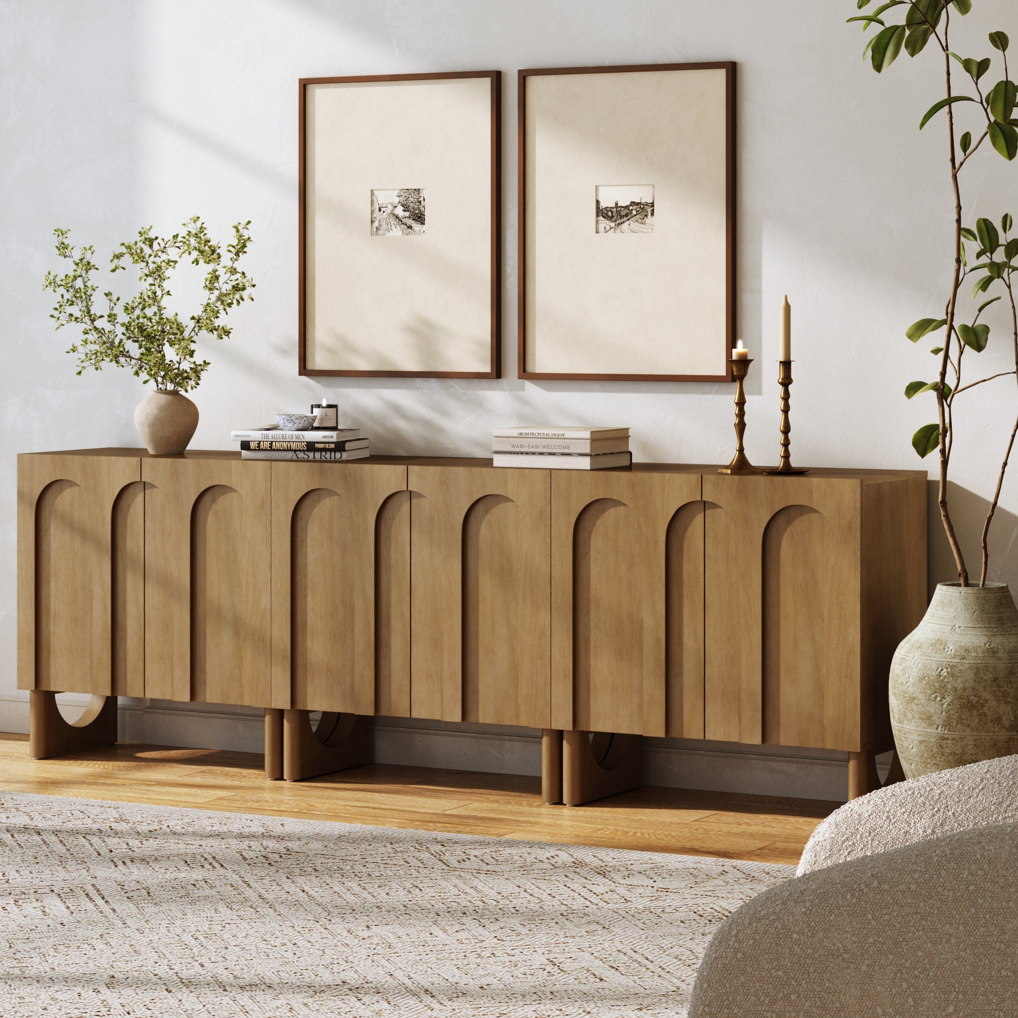 Mid Century Modern Credenza Console Cabinet