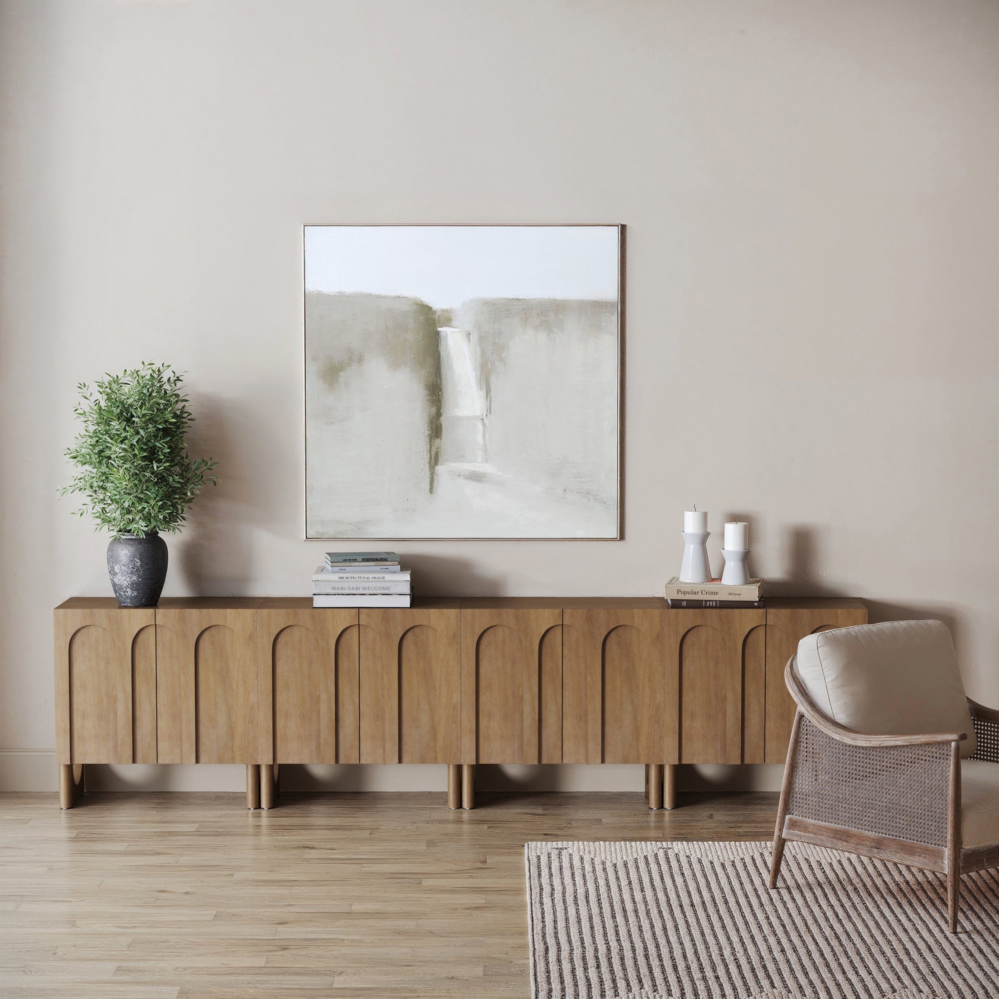 Mid Century Modern Credenza Console Cabinet