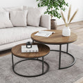 Round Nesting Coffee Table Set Reclaimed