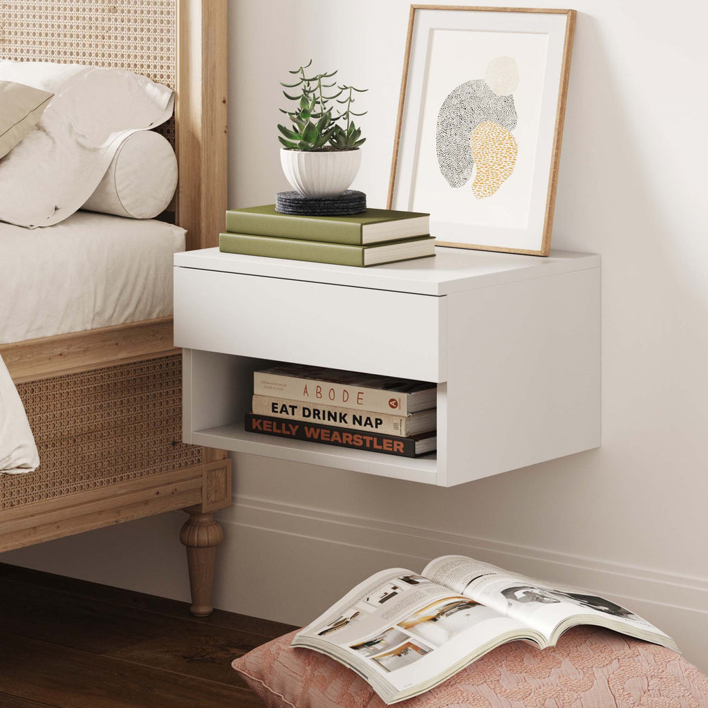 Mid-Century Floating Drawer Nightstand