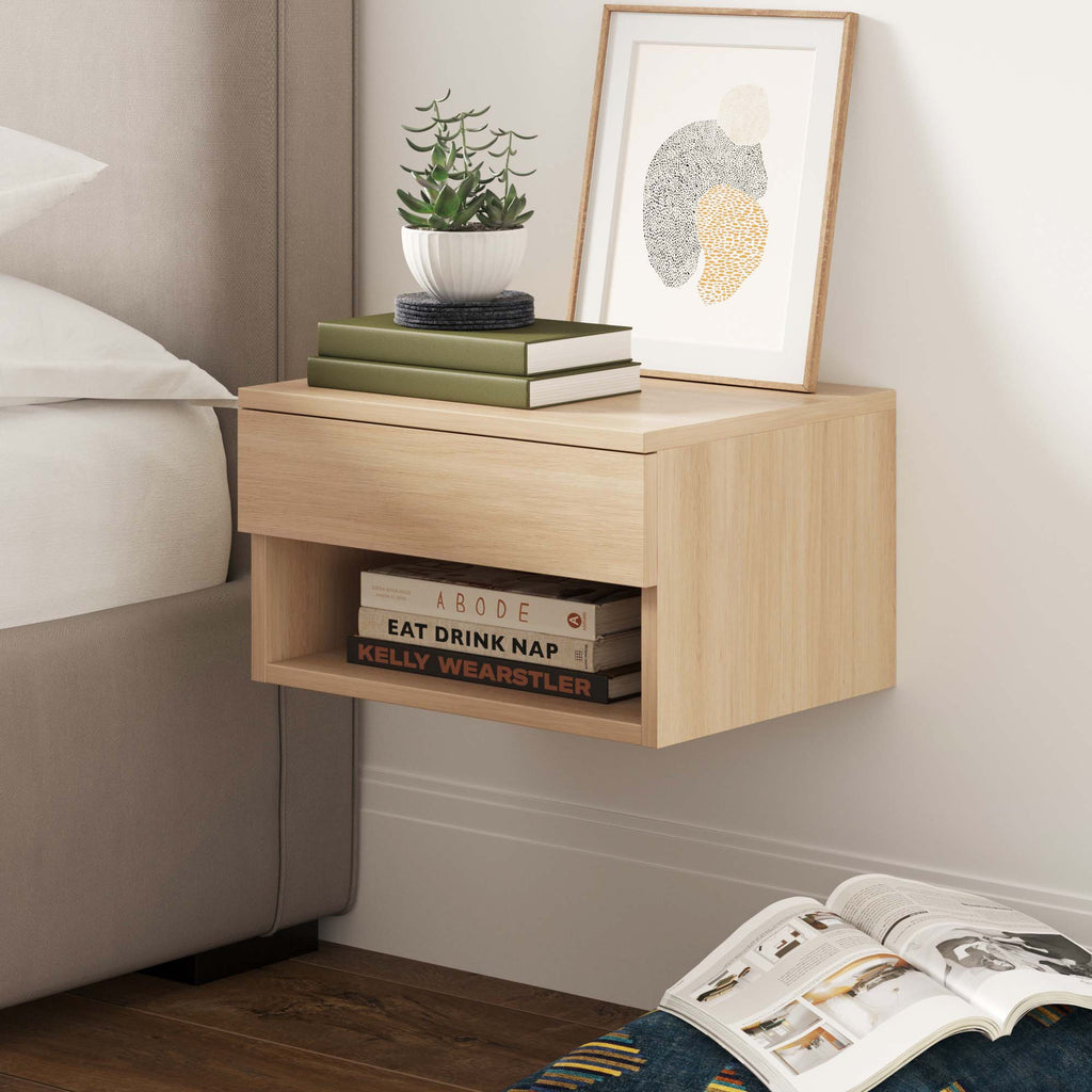 Mid-Century Floating Drawer Nightstand