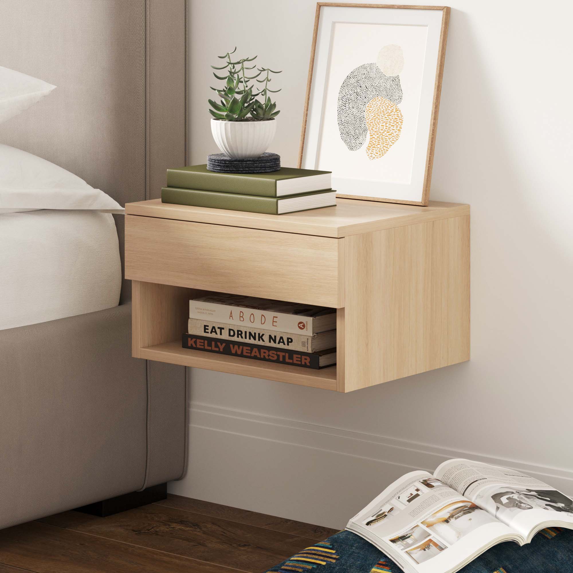 Mid-Century Floating Drawer Nightstand
