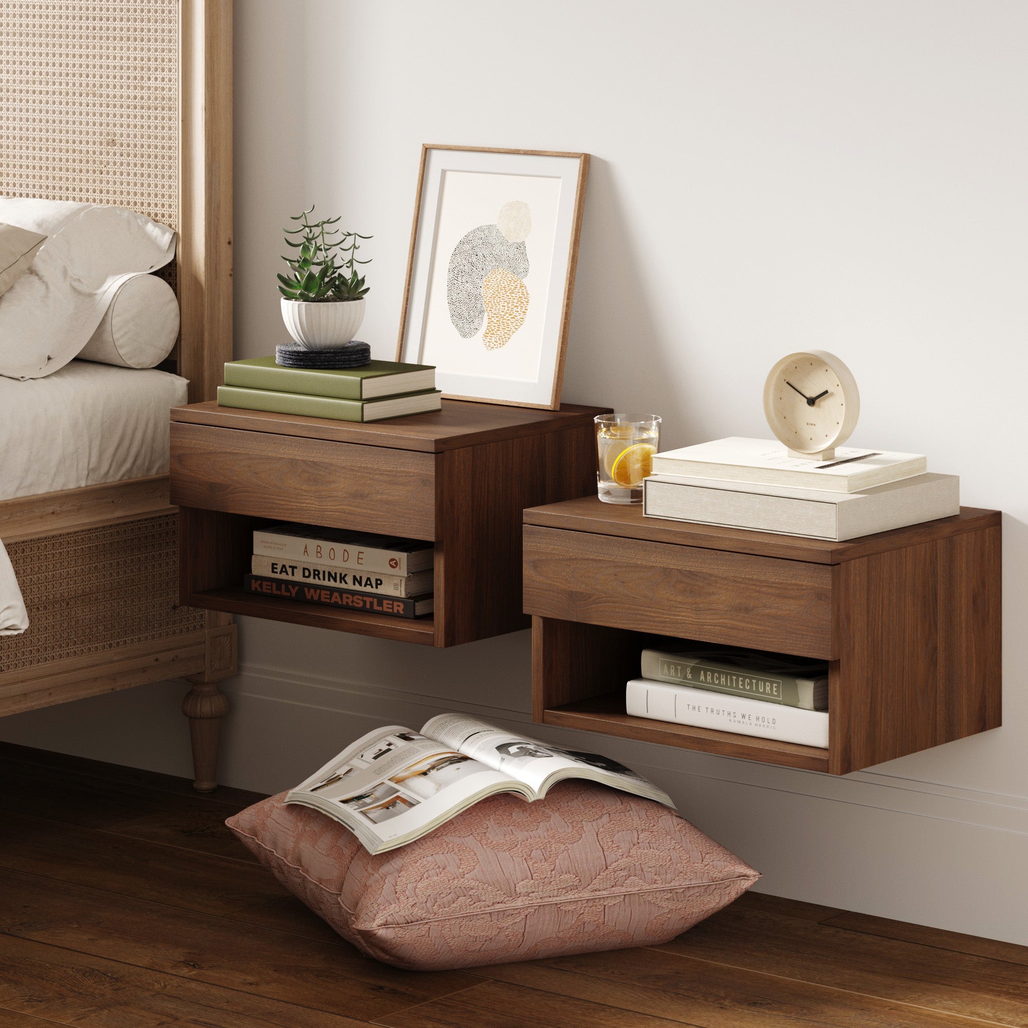 Mid-Century Floating Nightstand